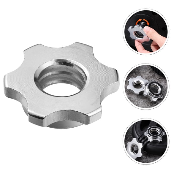 LOLIPPYY Set of 5 Hexagonal Cast Iron Nuts for Enhanced Stability in Weight Training