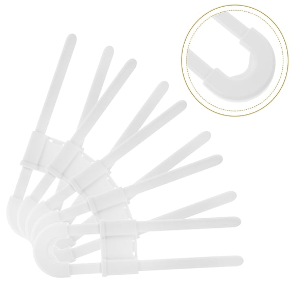 LOLIPPYY 5Pcs Home Use White Drawer and Cabinet Locks with Finger Injury Prevention Design