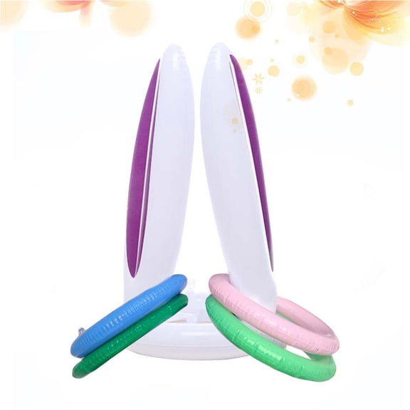LOLIPPYY 5Pcs Inflatable Toss Game with White Bunny Ears Perfect for Game Night Or Party