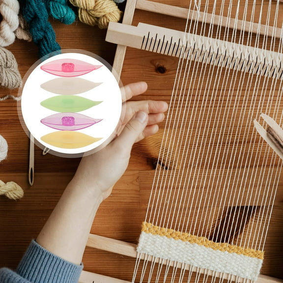 LOLIPPYY Set of 5 Knitting and Weaving Tatting Shuttles in Assorted Colors for Beginner