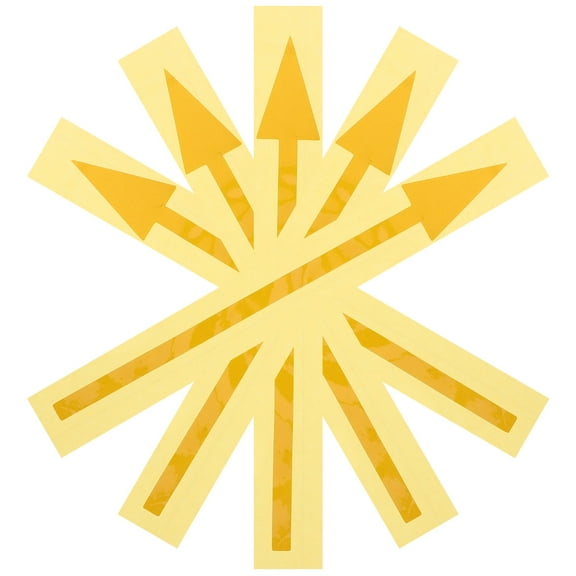 LOLIPPYY 5Pcs Large Arrow Decals for Mailbox Yellow Pvc Visibility Enhancement Outdoor Use