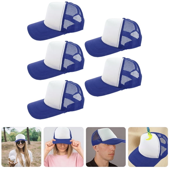 LOLIPPYY Set of 5 Lightweight Mesh Baseball Caps Blank for Heat Transfer and Sublimation Projects