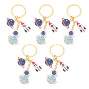 LOLIPPYY 5-Pack Metal Astronaut Keychains with Unique Spaceman Design, Ideal for Backpacks, Purses, Bags, and Accessories