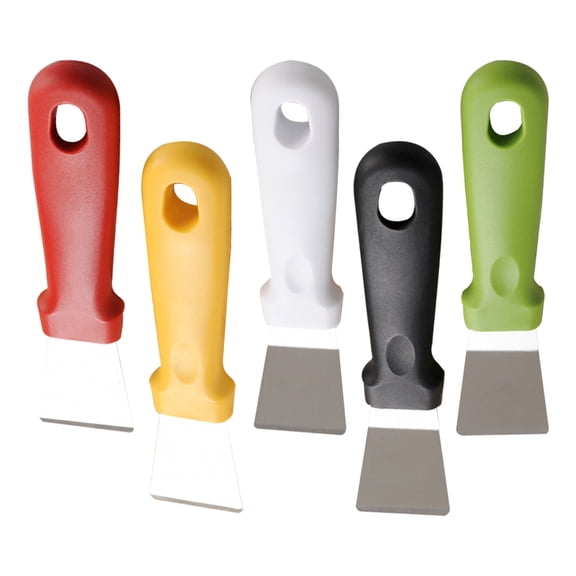 LOLIPPYY 5Pcs Multi Angle Kitchen Shovel Ice Scraper Set for Refrigerator Stove and Sticker Adhesive