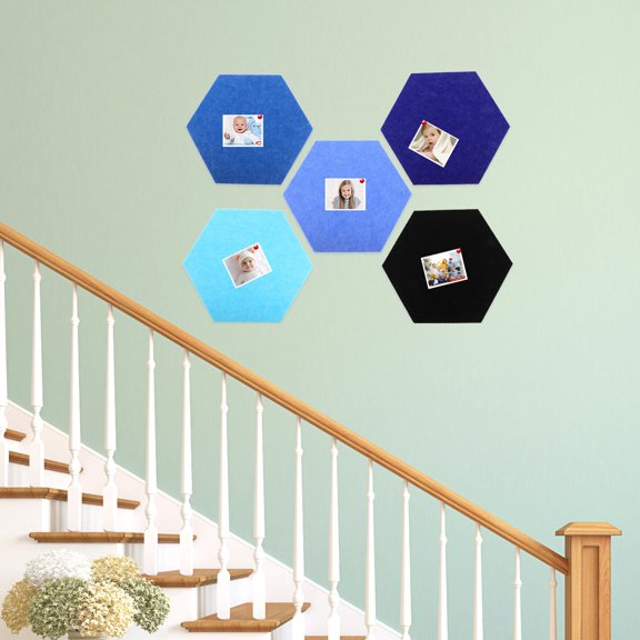 LOLIPPYY 5Pcs Office Message Board Assorted Color Felt Board for Home Decorative Announcement Display