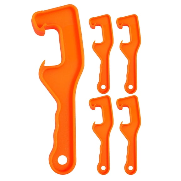 LOLIPPYY 5Pcs Orange Paint Bucket Lid Wrench Tool for Effortless Opening of Plastic Containers