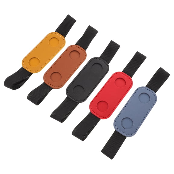 LOLIPPYY 5Pcs PU Notebook Band with Elastic Pen Holder for Journals and Diaries