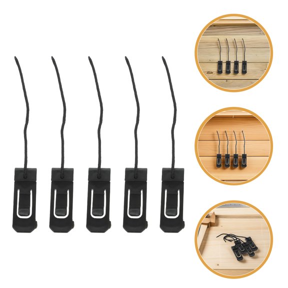LOLIPPYY 5-Pack Black Board Fin Clips Secure Replacement Buckles for Inflatable Paddleboard Accessories