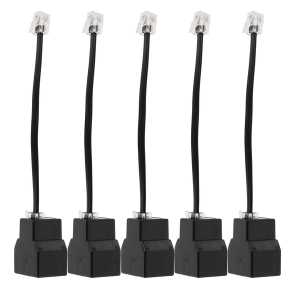 LOLIPPYY 5Pcs Phone Wire Splitter Black with Detachable Design for Easy Maintenance and Home Telephone Use