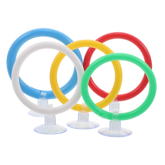 LOLIPPYY 5Pcs Plastic Betta Fish Training Rings Aquarium Accessories for Feeding and Exercise