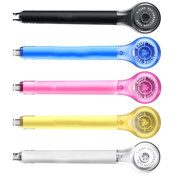 LOLIPPYY 5-Pack Portable Correcting Tape with Ergonomic Design, Smooth Adhesive for Writing and Office Accessories