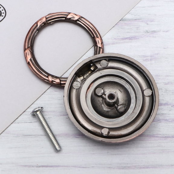 LOLIPPYY 5Pcs Red Single Hole Round Cabinet Pull Handle Vintage Design Durable Metal Hardware