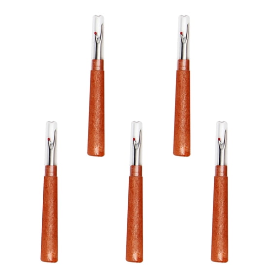 LOLIPPYY 5Pcs Seam Cutter Metal and Wood Comfortable Grip Sewing Tool for Removing Stitches and Tags