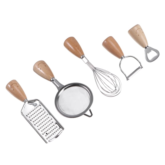LOLIPPYY 5Pcs/Set Serving Utensils Set Metal for Cooking Enthusiasts
