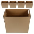 thumbnail image 1 of LOLIPPYY 5Pcs Shipping Box Corrugated Boxes Khaki For Moving Needs, 1 of 8