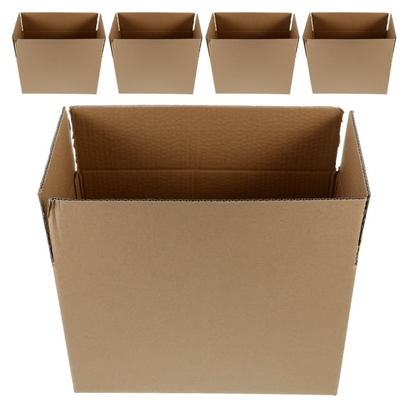 LOLIPPYY 5Pcs Shipping Box Corrugated Boxes Khaki For Moving Needs