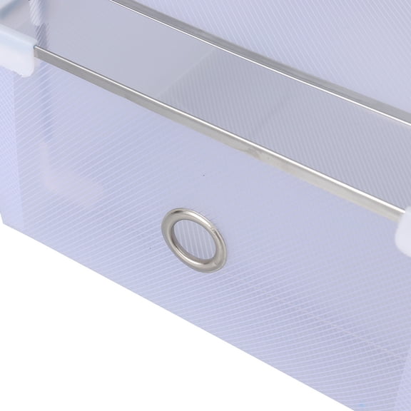 LOLIPPYY 5-Pack Stackable Shoe Storage Organizer Drawers with Transparent Sides, White Plastic for Closet