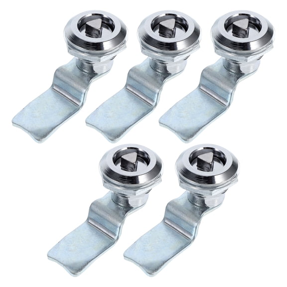 LOLIPPYY 5Pcs Silver Triangle Lock for Cabinet Doors and Electrical Box Security