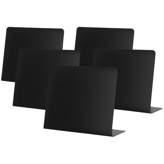 LOLIPPYY 5Pcs Small Chalkboard Message Board Black PVC Table Number Marking Office Use