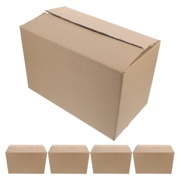 LOLIPPYY 5Pcs Small Mailer Boxes Durable Design Corrugated Khaki Cardboard