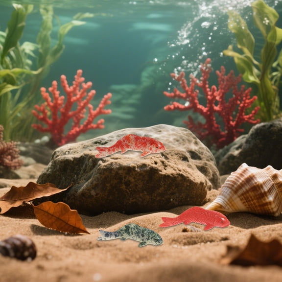 LOLIPPYY 5Pcs Small Resin Fake Fish Decorative Floating Fish Figure for Aquarium Decor