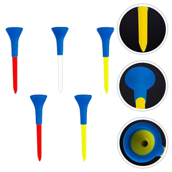 LOLIPPYY 5Pcs Sports Golfing Tee Holder with Low Resistance for Longer Drives