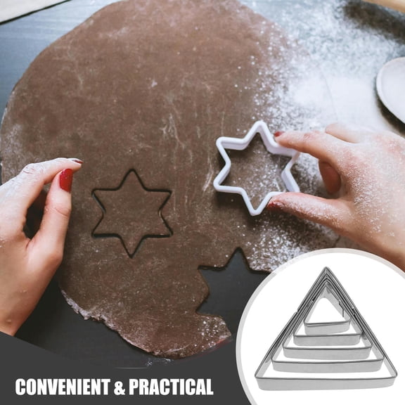 LOLIPPYY 5Pcs Triangle Shape Cake Mold Baking Tool with Stainless Steel Material