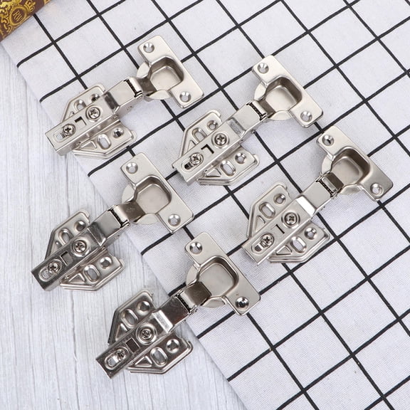 LOLIPPYY 5-Pack Stainless Steel Hydraulic Concealed Door Hinges, Steel Construction for Smooth Door