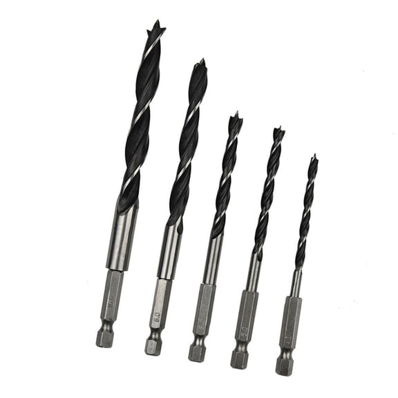 LOLIPPYY 5Pcs Sturdy Metal Drill Bit Set with Spiral Flute Design for Efficient Drilling Through Hard Metals