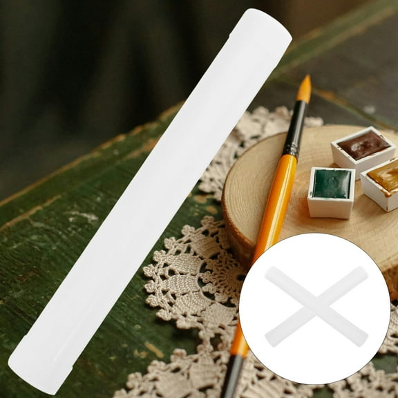 LOLIPPYY 5-Pack White Telescoping Poster Tubes Plastic Holder for Safe Storage and Transport of Posters