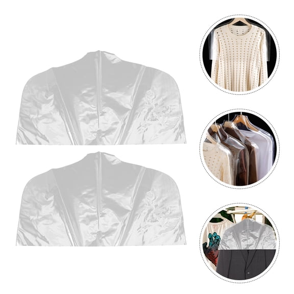 LOLIPPYY 5Pcs Transparent Garment Covers for Travel and Closet Storage Lightweight Clothes Protectors