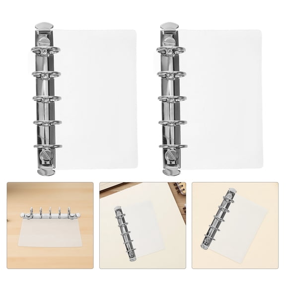 LOLIPPYY 5Pcs Transparent Notebook Ring Binder Replacement with Enhanced Stability for Home Use