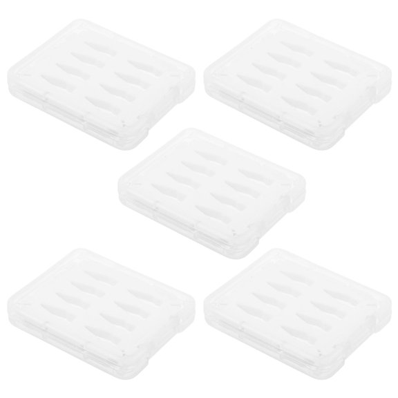 LOLIPPYY 5-Pack Transparent Smartphone Pen Storage Case with Nib Organizer, Travel-Friendly Protective Holder