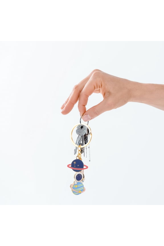 5Pcs Unique Spaceman Keychain Metal Space Pendant Bag Charm Cool Astronaut Keyring