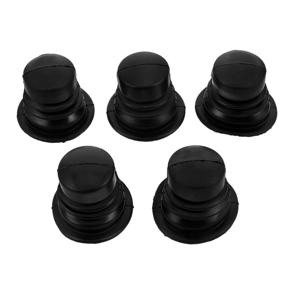 LOLIPPYY 5-Pack Universal Black Rubber Seals for Washing Machine Drain Hose Plugs, Easy to Install Replacement Parts