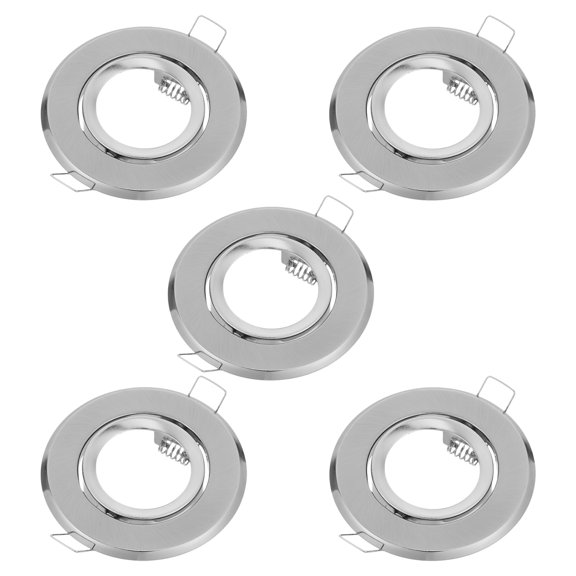 LOLIPPYY 5Pcs Versatile Mr16 Gu10 Spotlight Holder Frame with Multiangle Adjustment for Recessed Lights