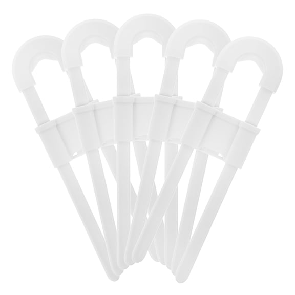 LOLIPPYY 5-Pack White Cabinet Locks with Anti-Pinch Safety Design for Drawers, Refrigerators, Freezers, Childproofing