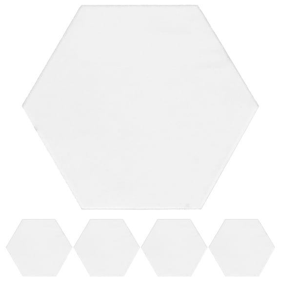 LOLIPPYY 5Pcs White Hexagonal Acrylic Seating Cards for Wedding Table Number and Guest Names