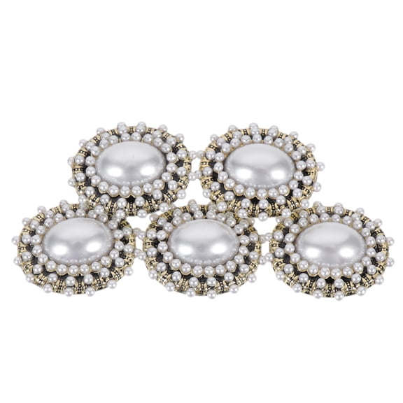 LOLIPPYY 5-Pack Zinc Alloy Buttons for Clothing, Bags, and Luggage Accessories with Retro Vintage Design