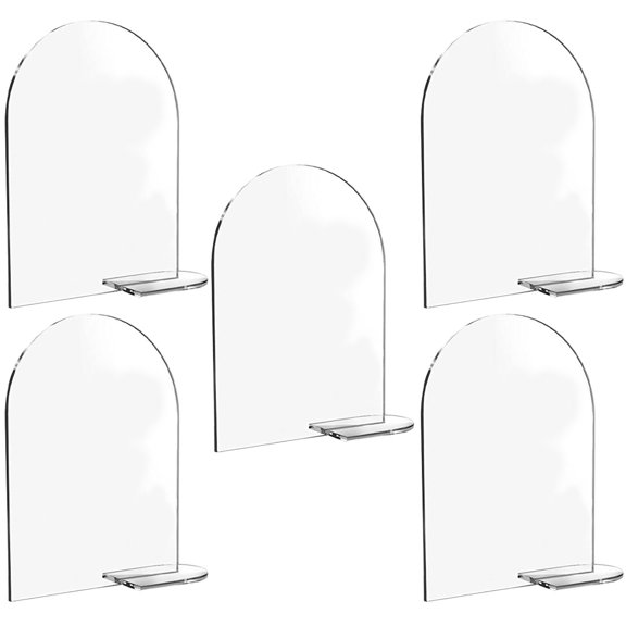 LOLIPPYY 5Set Desktop Seating Signs Acrylic Transparent Table Number Holders for Weddings