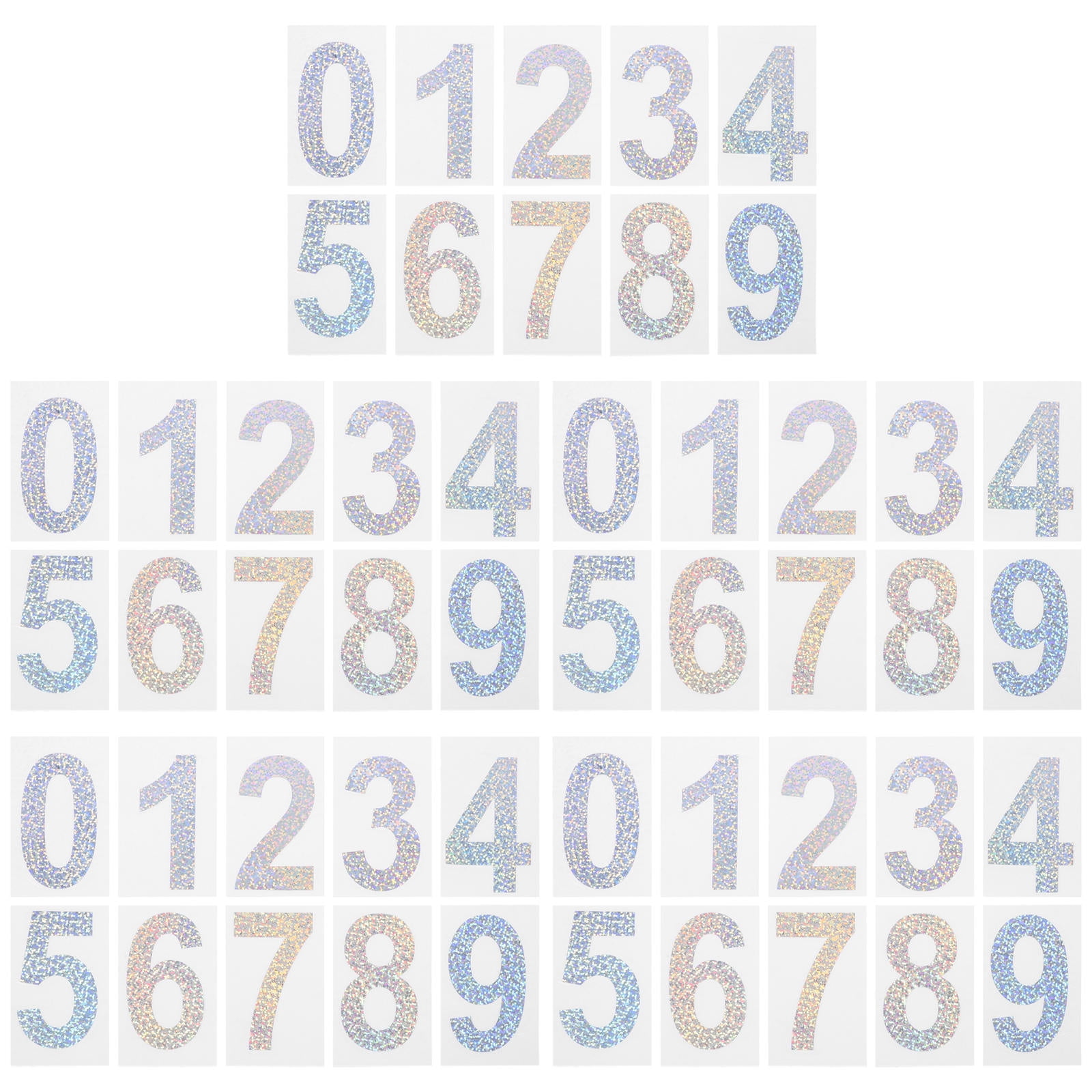 LOLIPPYY 5Sets Self Adhesive Reflective Mailbox Numbers Decals PVC ...