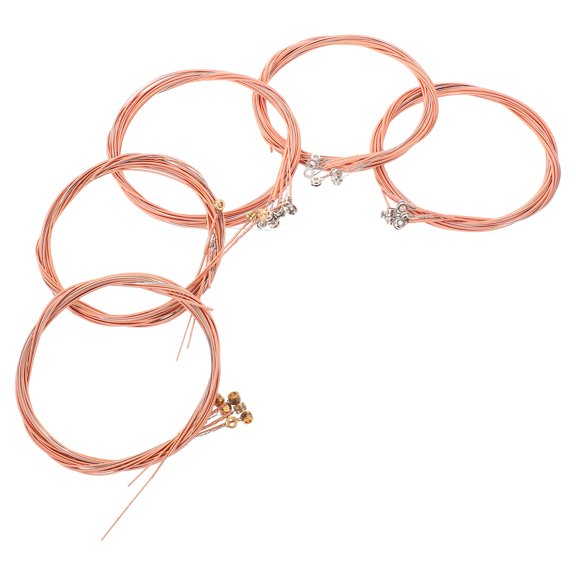 LOLIPPYY 5Sets Steel Acoustic Guitar String Set with Colored Strings for Performers and Practice