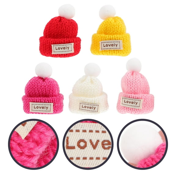 LOLIPPYY 5pcs DIY Craft Accessories Assorted Color Small Hats for Crafts for Craft Enthusiasts Parties