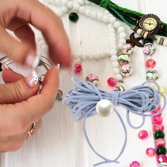 LOLIPPYY 5pcs Elastic Cord for Jewelry Making Assorted Color DIY Crafting Supplies Women