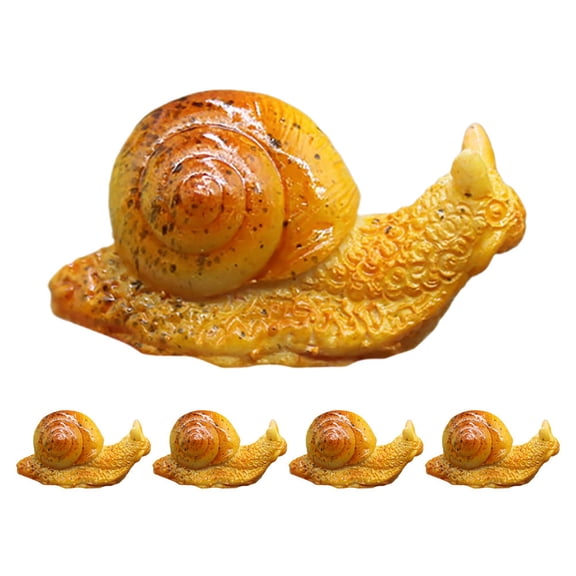LOLIPPYY 5pcs Mini Snail Figurines Garden Decor Adorable Lightweight Statues for Home and Garden