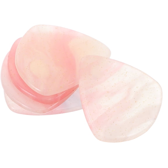 LOLIPPYY 5pcs Picks Guitar Heart Shaped Resin For Daily Practice Musicians