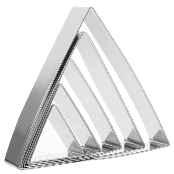 LOLIPPYY 5pcs Stainless Steel Cake Triangle Shape Cake Mold Mousse Cake Cutter Baking Mold
