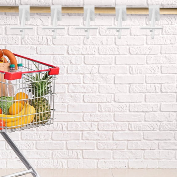 LOLIPPYY 5pcs White Stainless Steel Wall Coat Hooks Durable Multifunctional Storage Hooks for Display Use