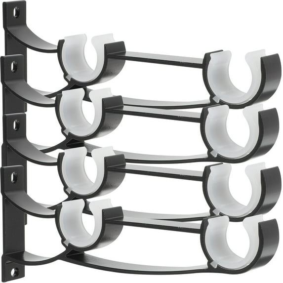 LOLIPPYY 6 Brackets Heavy Duty Curtain Rod Bracket Double Rod Support for Interior Design
