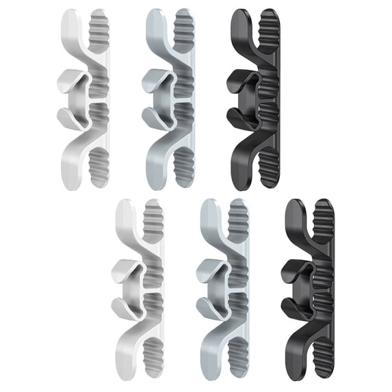 LOLIPPYY 6 Pcs Sticky Appliances Cord Organizer Grey TPR for Householders Kitchen Use